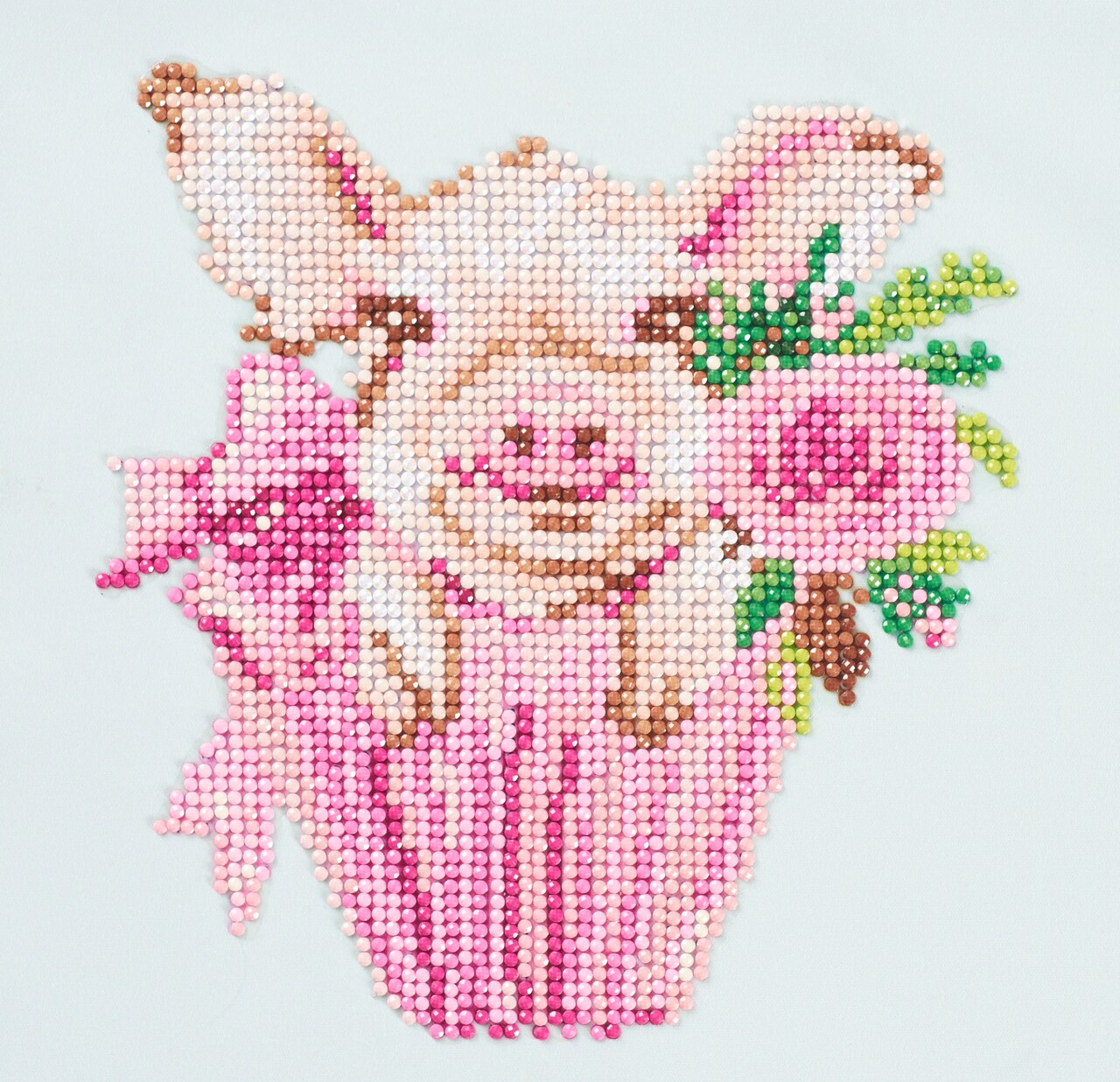 DIAMOND ART BY LEISURE ARTS Pig, 8"x8", Beginner Diamond Painting Kits for Adults, Diamond Art for Adults, Diamond Art Kit, Diamond Art Painting